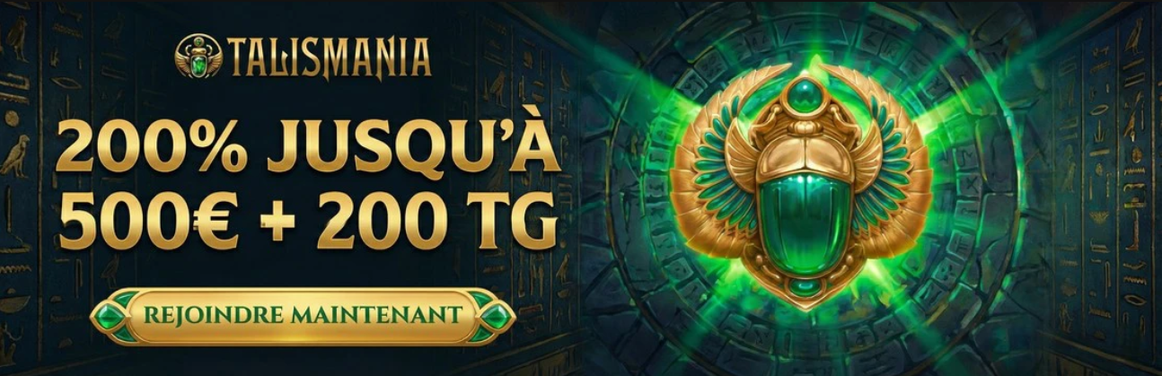 Bannière promotionnelle Talismania Casino